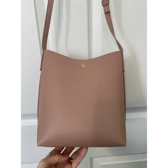 Samara‎ Medium Shoulder Bag Peony Blush Pink Crossbody Vegan - Picture 5 of 10